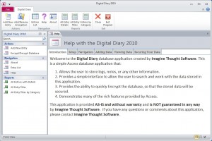 Digital Diary 2010 - Help Form