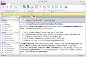 ZIP Code Tracker 2010 – Help Form