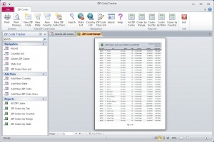 All ZIP Codes by Range Report in Print Preview